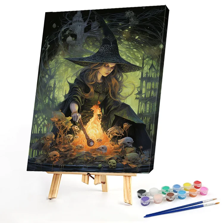 Oil Paint By Numbers - Halloween Witch - 40*50CM