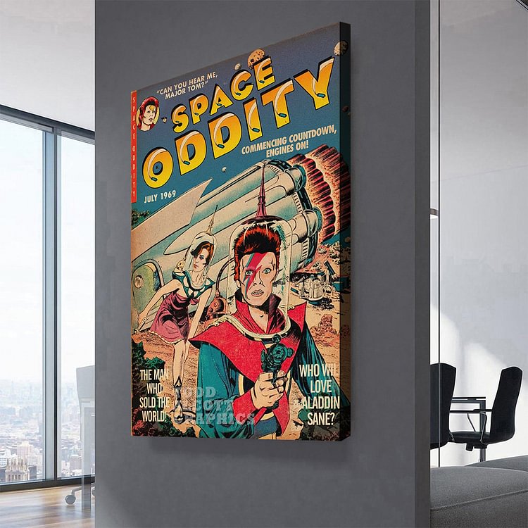 David Bowie Space Oddity 1969 Canvas Wall Art