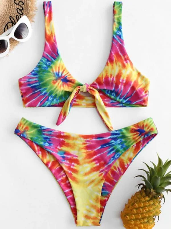 Gradient Multicolor Printed Bikini Swimwear