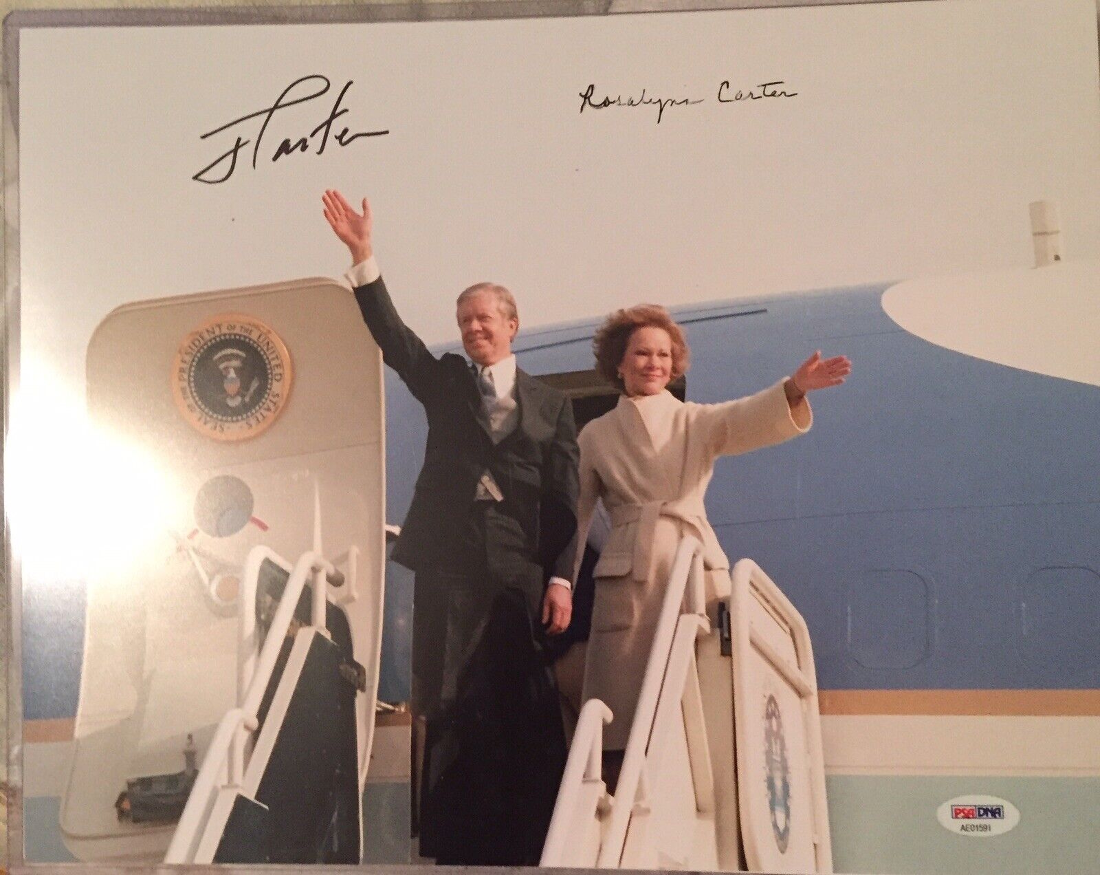 jimmy and rosalynn carter signed 11x14 Autographed Picture Photo Poster paintinggraph Psa Coa