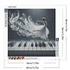 Peinture Diamant Piano Fille-Perceuse Ronde-40*40CM