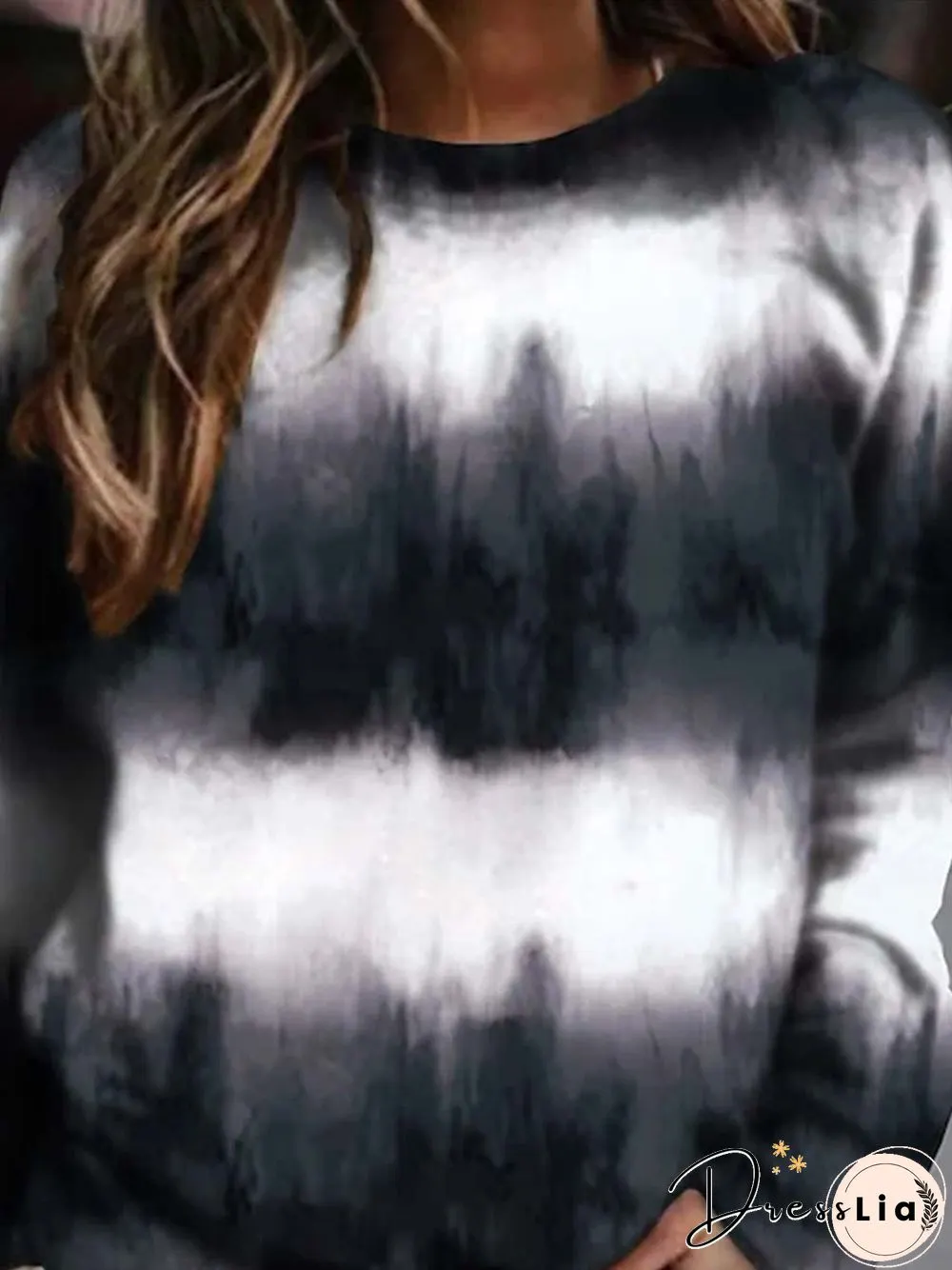 Crew Neck Cotton Blends Casual Sweatshirts