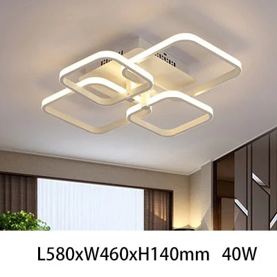 Rectangle Acrylic Aluminum Modern Led ceiling lights for living room bedroom  White Ceiling Lamp Fixtures