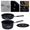 Camping Cookware Set Camping Pot and Fry Pan Set for Outdoor Cooking(Black)
