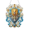 DIY Golden Lion Diamond Painting Acrylic Hanging Pendant for Home Decor