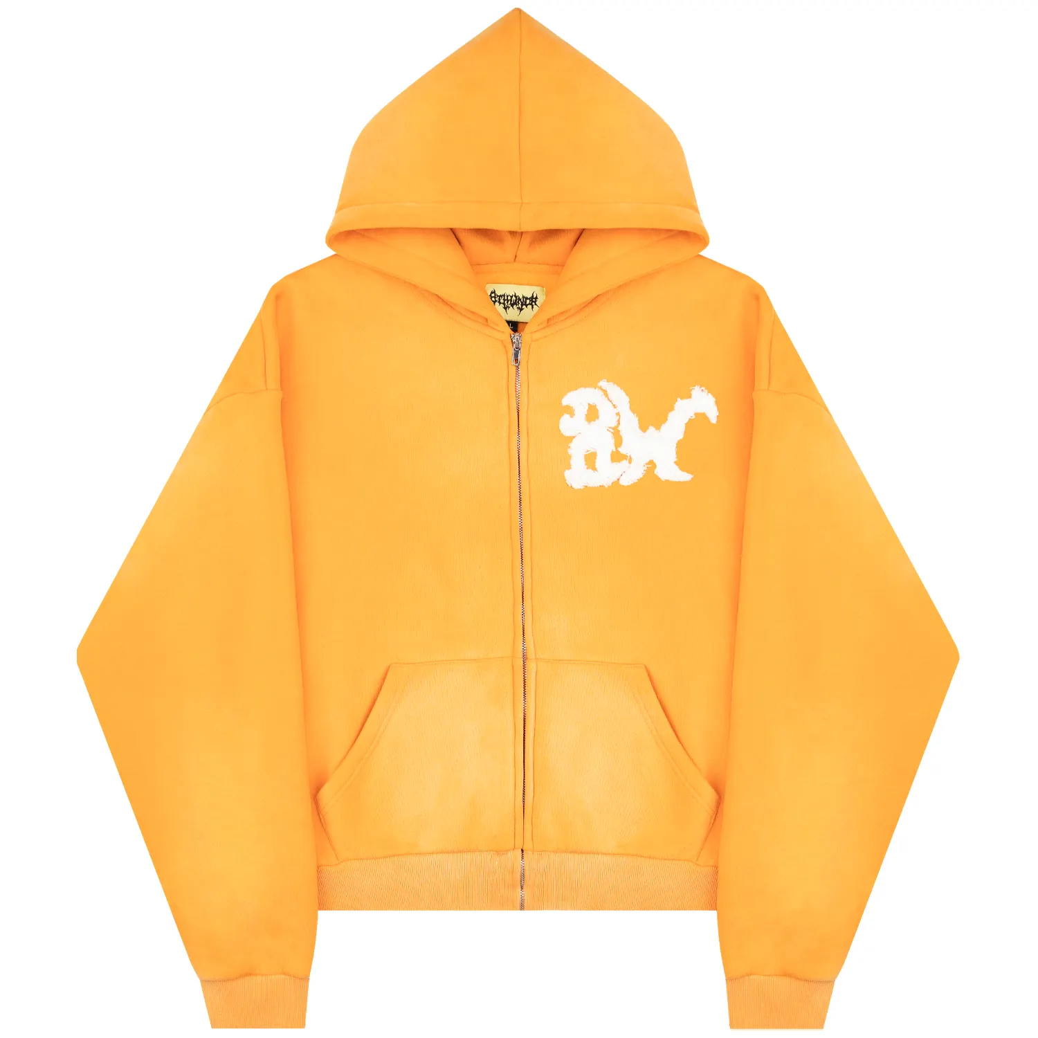 DISTRESSED 8W ZIP UP WASHED ORANGE