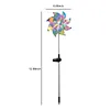 Solar Rainbow Pinwheel Garden Light with LED Solar Lights Solared Powered Wind Spinner Stake Waterproof Decorative Wind Spinner Lawn Lights for Lawn Patio Walkway Flower Bed