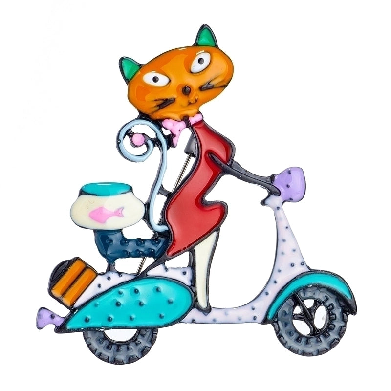 Cute Cartoon Cat Alloy Brooches