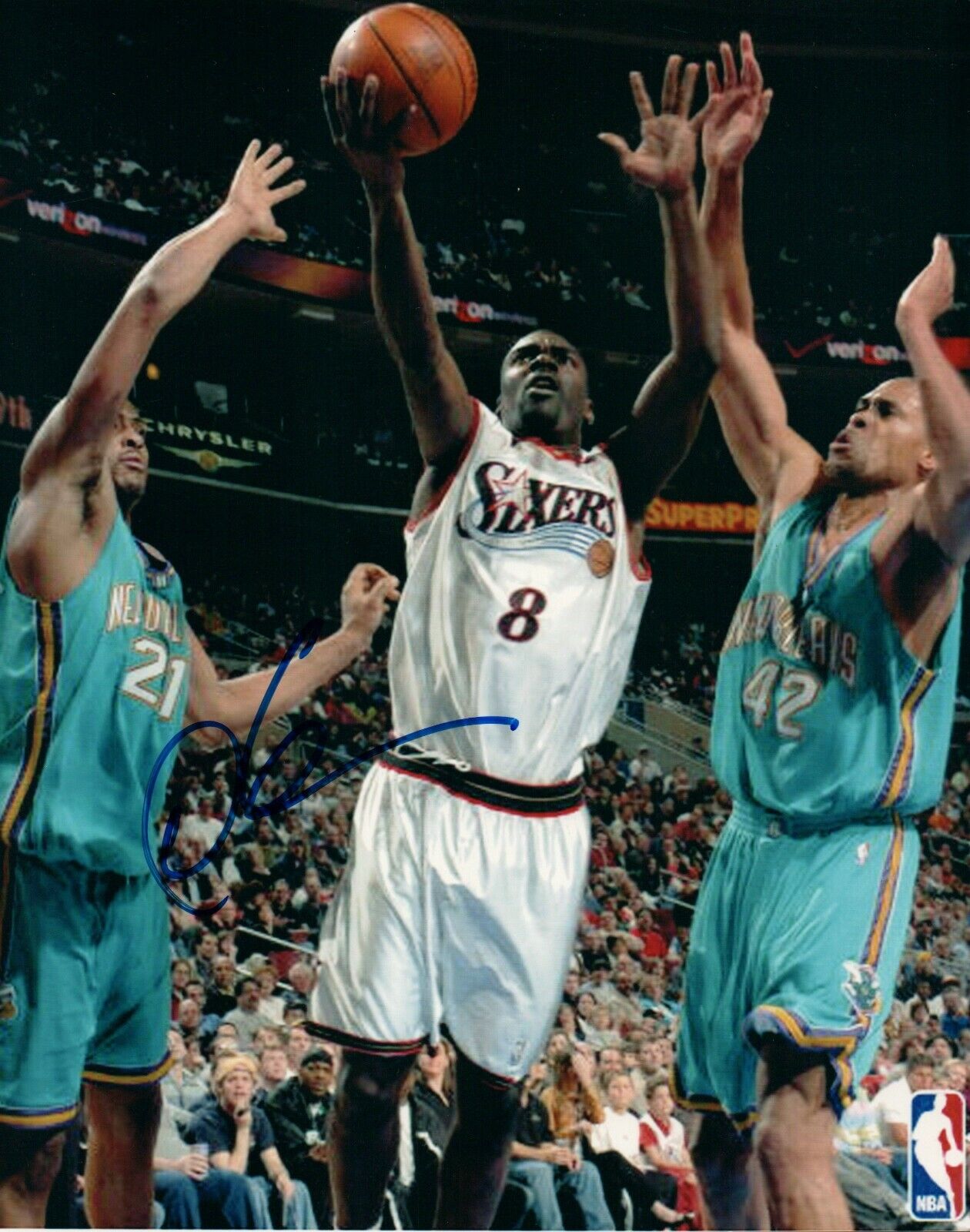 Aaron McKie NBA Philadelphia 76ers Hand Signed Autograph 8x10 Photo Poster painting