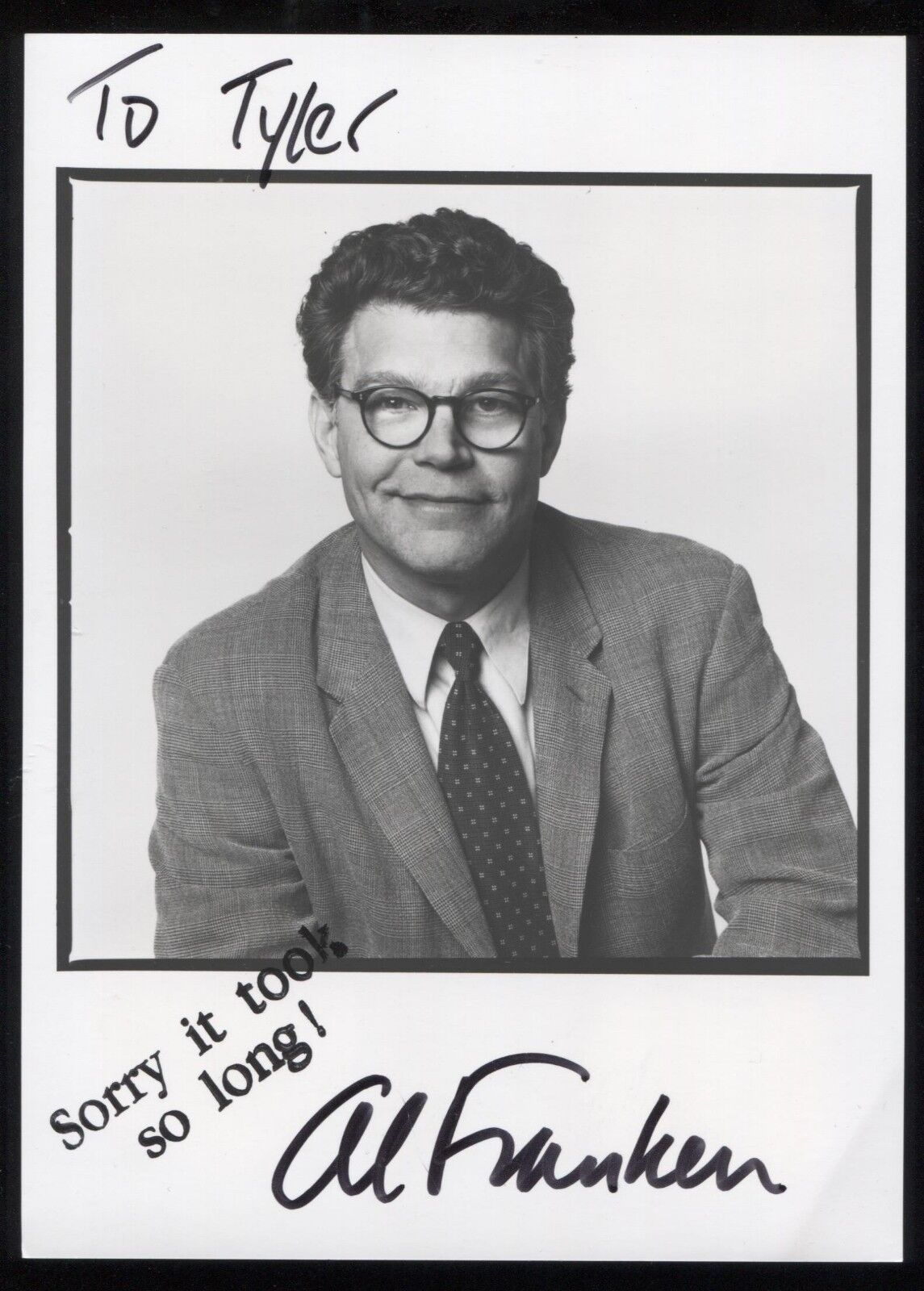 Al Franken Signed Photo Poster painting Vintage Autographed Signature Senator Tyler