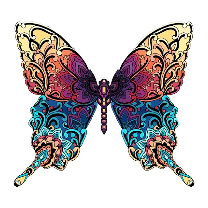 Ericpuzzle™ Ericpuzzle™ Colorful Butterfly  Wooden  Puzzle