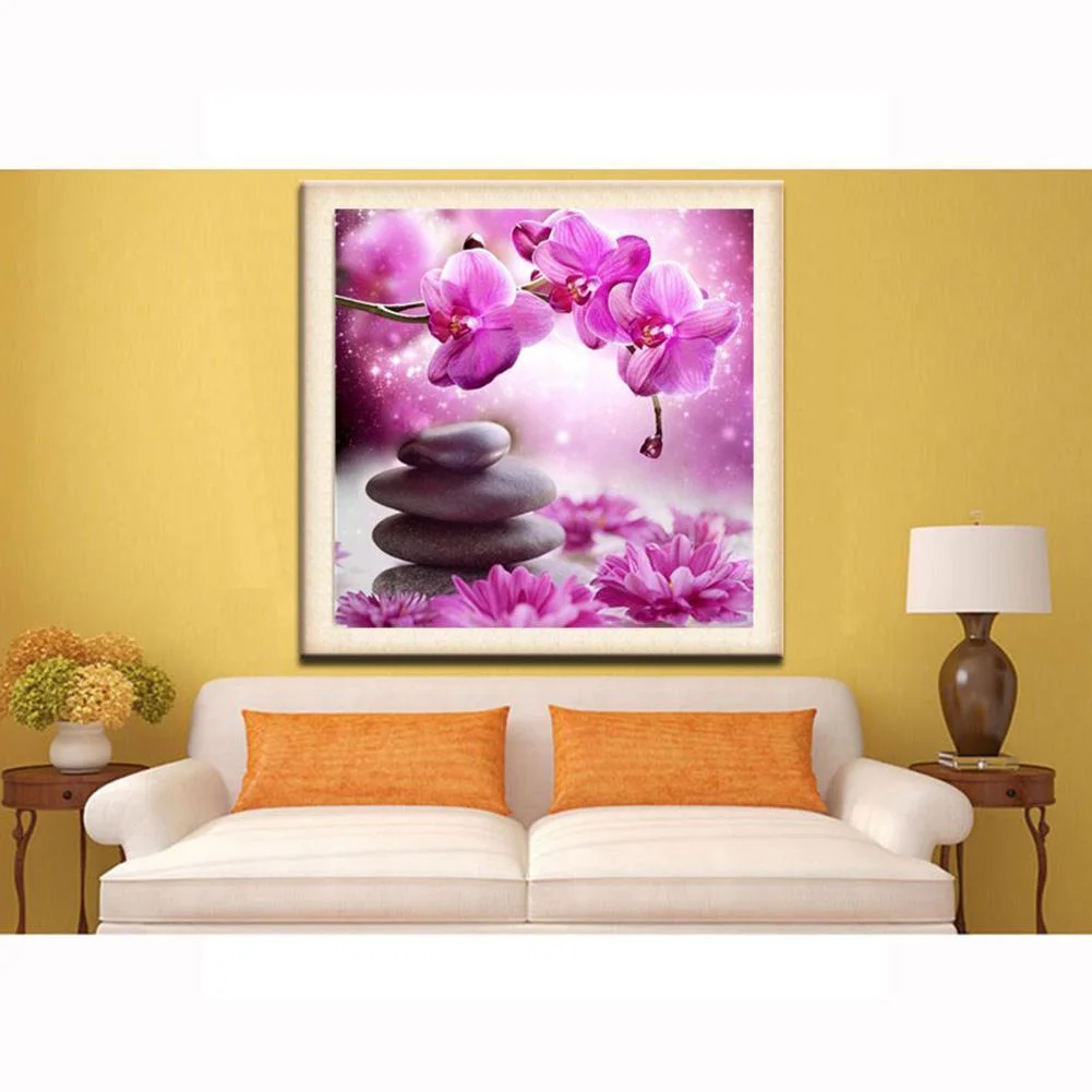 Diamond Painting - Full Round Drill - Elegant Fowers(20*20cm)