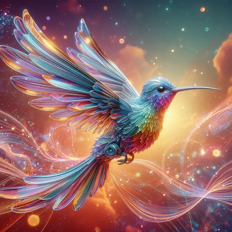 Dream Hummingbird 40*40CM (Canvas) Full Round Drill Diamond Painting gbfke