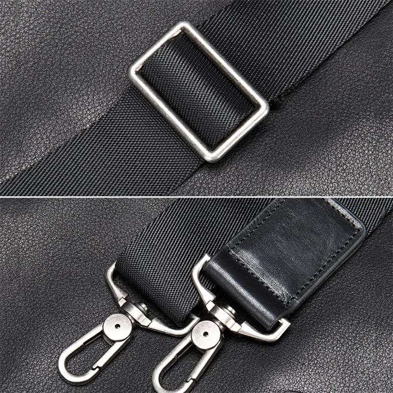 Premium Quality Leather Roomy Interior Multiple Compartment Top Zip Workbag