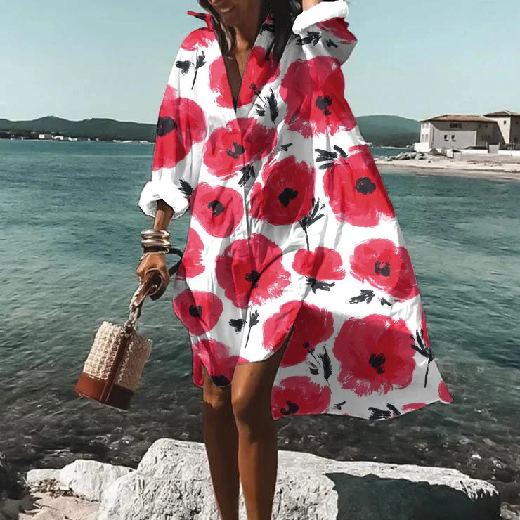 Floral Print Resort Midi Dress