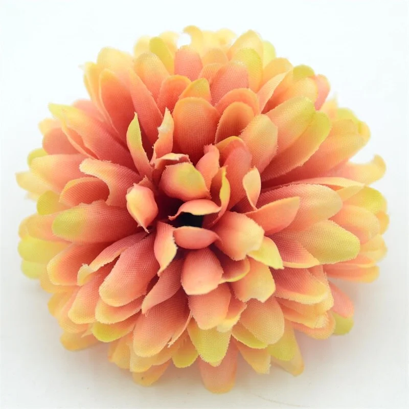 20pcs/lot 7cm Chrysanthemum Silk Artificial Flower Head Hydrangea Flowers Home Wedding Decoration Candy Gift Box DIY Accessories