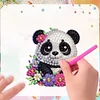 (US Local)6Pcs Acrylic 2D Flat Pandas Diamond Painting Fridge Magnet for Fridge Whiteboard