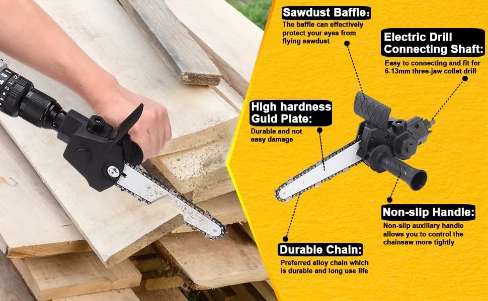 Chainsaw Drill Attachment