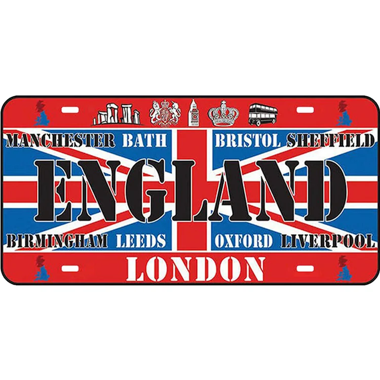 Angleterre - permis de plaque d’immatriculation - 5.9x11.8inch