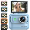Compact Panoramic Action Camera Anti-Shake WiFi Mini Sports Camera 2.0in Flip Screen with Magnetic Neck Strap for First-person View Shooting