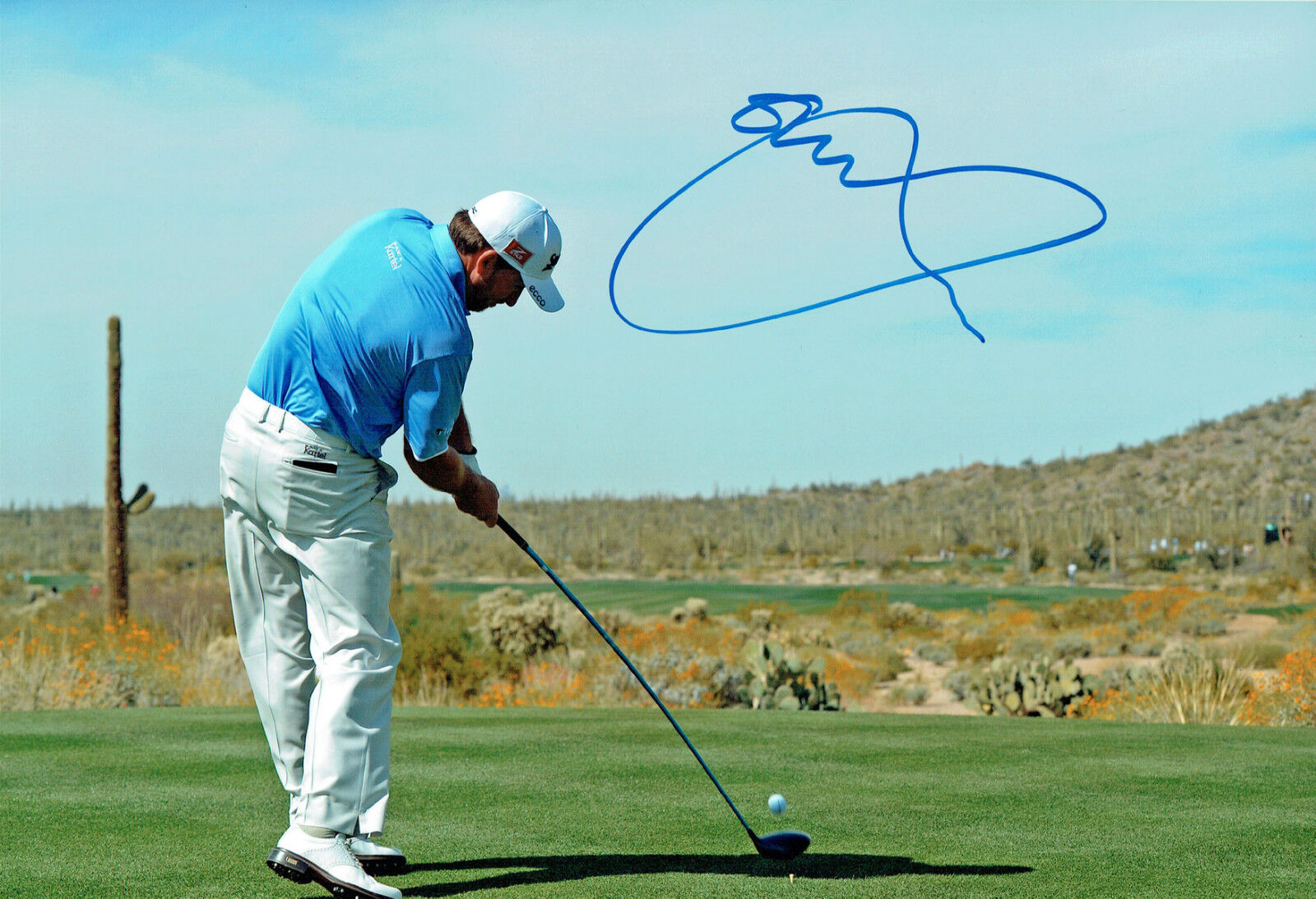 Graeme McDOWELL SIGNED AUTOGRAPH 12x8 Photo Poster painting AFTAL COA European Tour WINNER