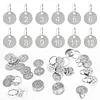 [US Local Warehouse] 25mm Number Tags with Rings 304 Stainless Steel Key ID Tag Hollow Round Metal Numbered Labels 1 To 500 for Restaurant Bar and Cafes