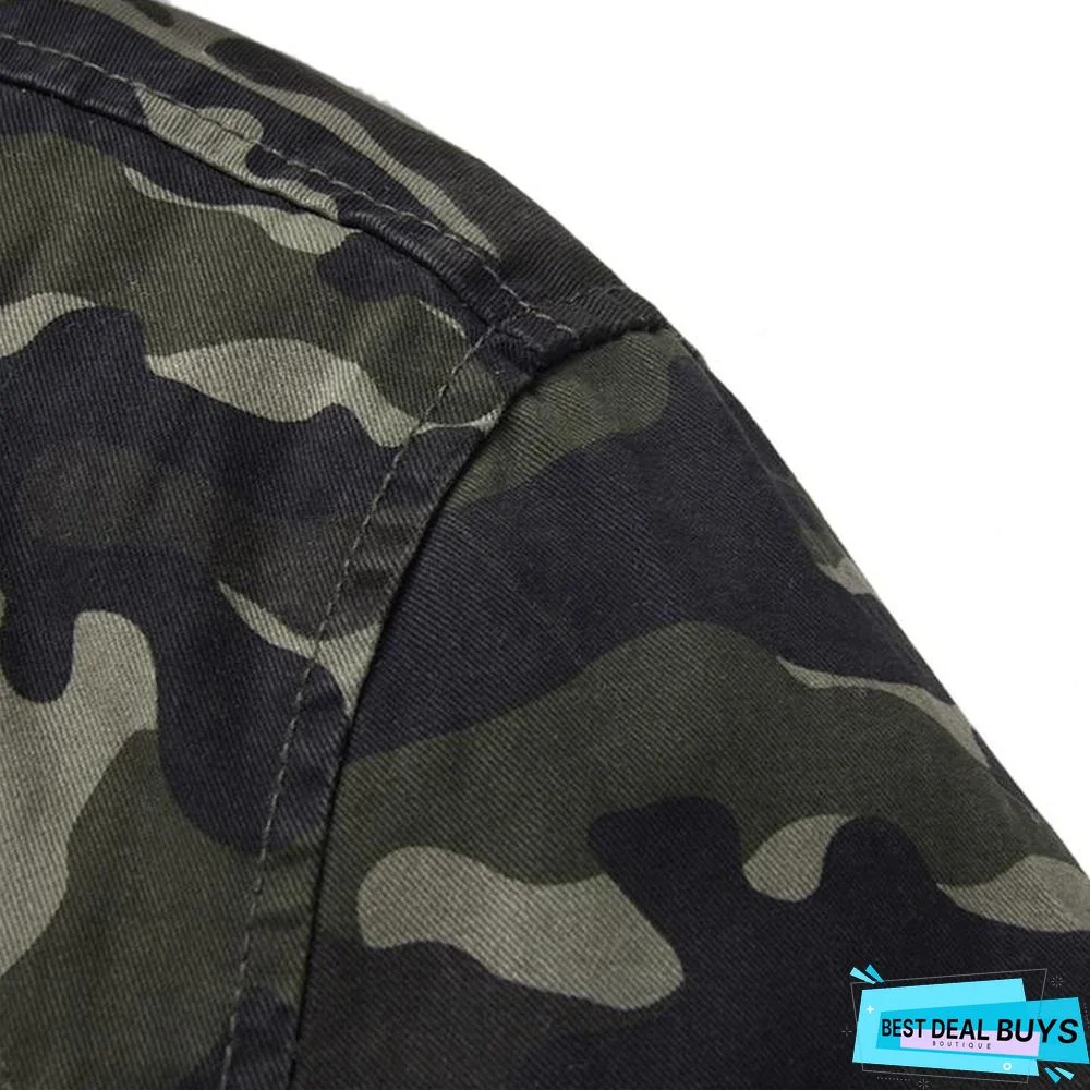 Men Camouflage Thick Casual Outerwear Windbreakers Army Tactical Military Jackets