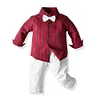 Striped Overalls Sets Outfits 2pcs Kid Baby Boy Suits