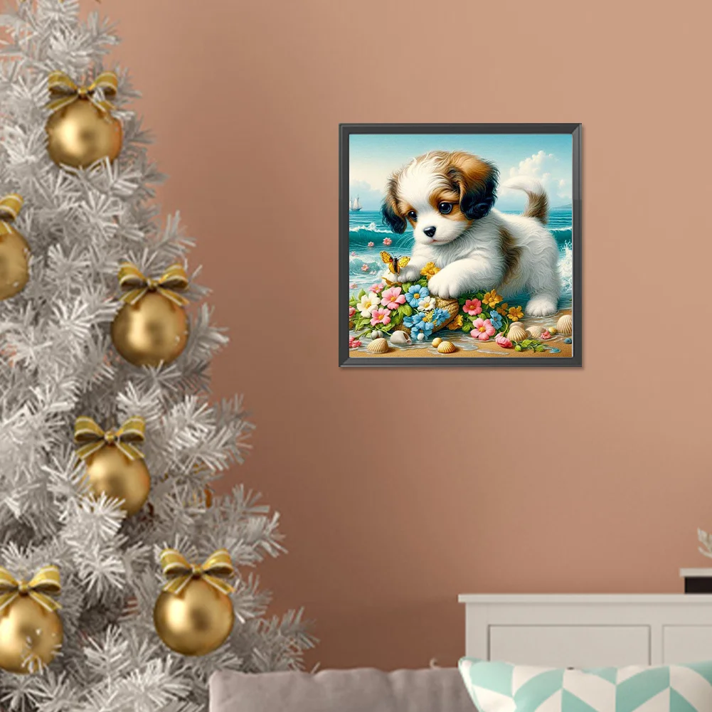 Diamond Painting - Full Round Drill - Dog(Canvas|30*30cm)