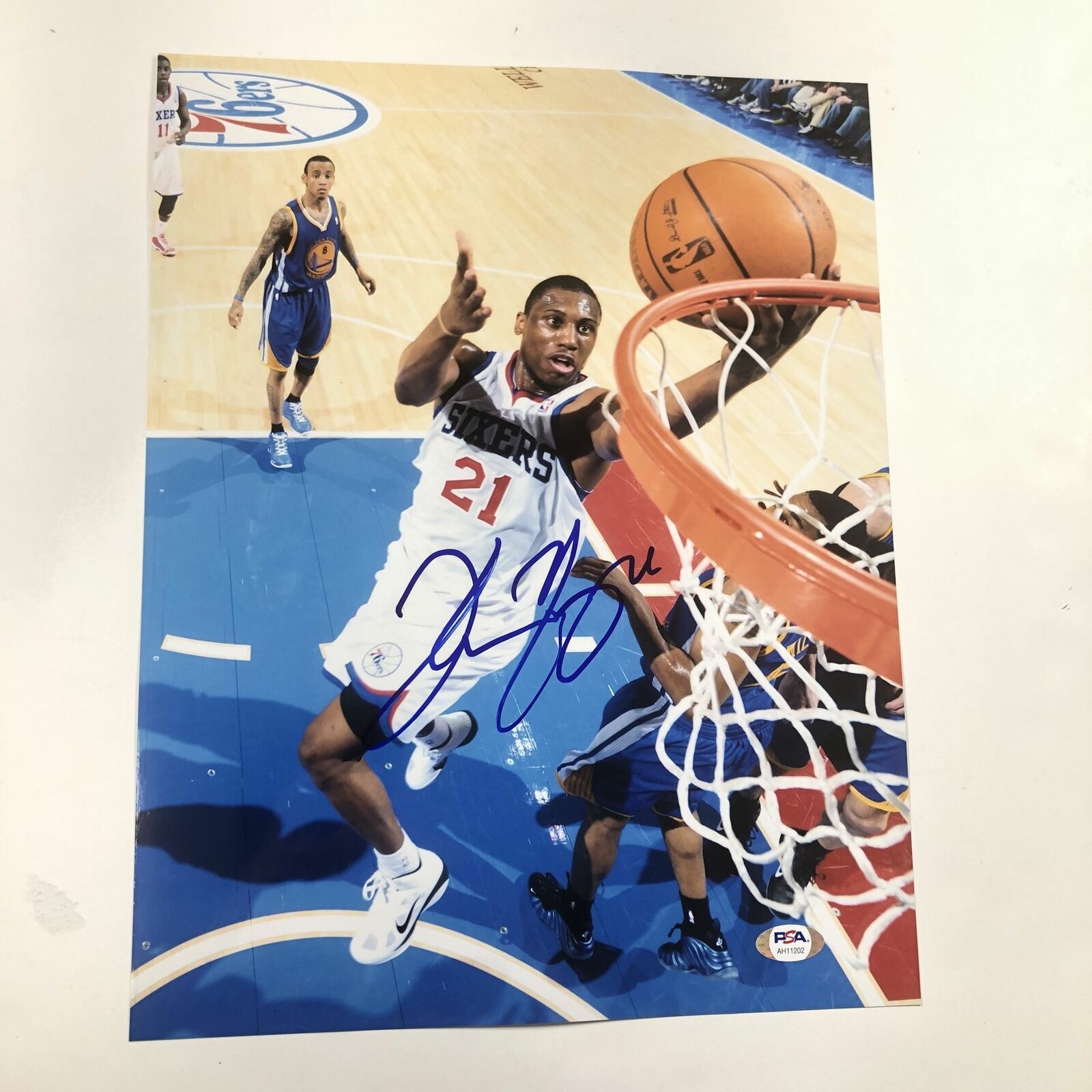 Thaddeus Young signed 11x14 Photo Poster painting PSA/DNA Philadelphia 76ers Autographed Pacers