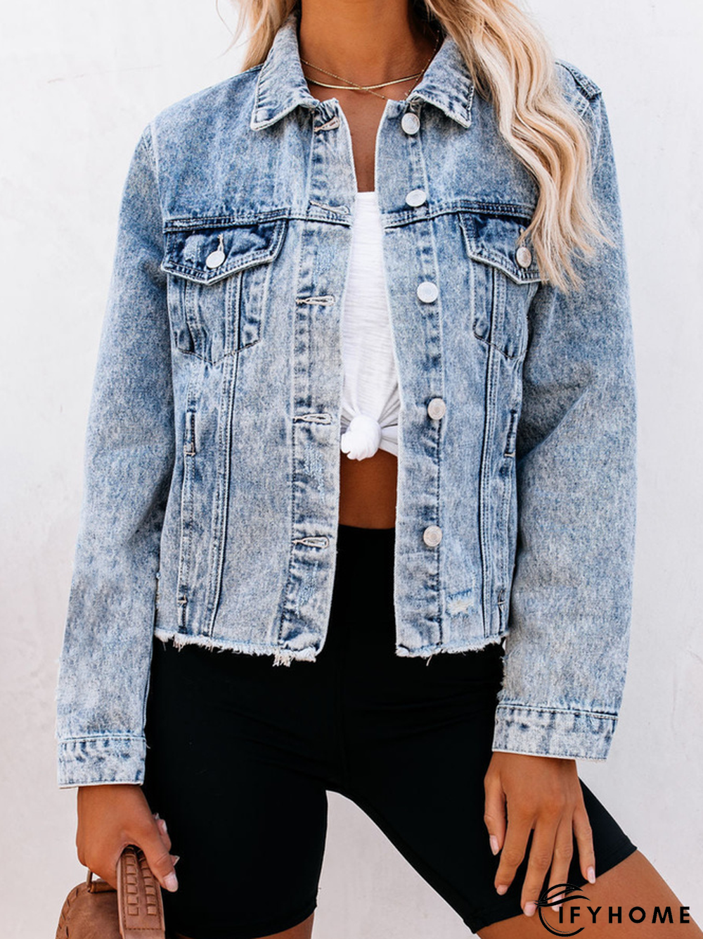 Casual Long sleeve Outwear Denim Jacket | IFYHOME