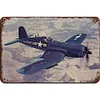 Avion - Panneaux en &eacute;tain m&eacute;tallique(20*30cm/30*40cm) - Garage