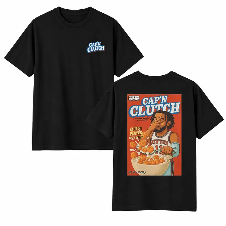 Brunson Knicks Captain Clutch Basketball T-Shirt（Double-sided Print）