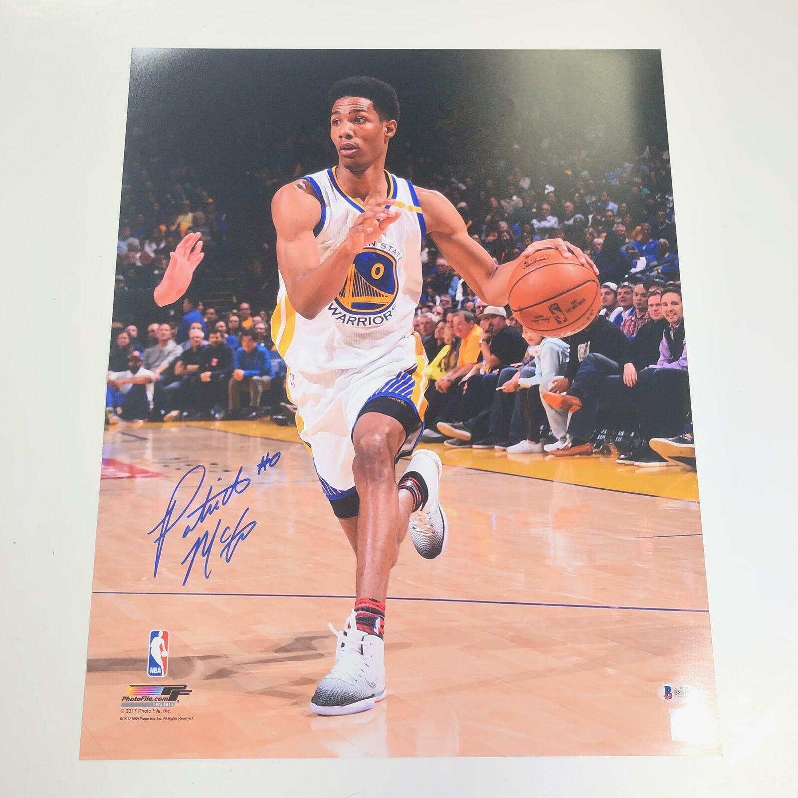 Patrick McCaw signed 16x20 Photo Poster painting BAS Beckett Golden State Warriors Autographed