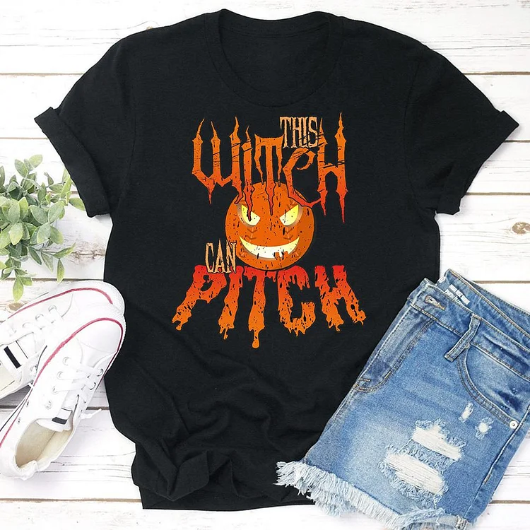 This Witch Can Pitch  T-shirt Tee -06737