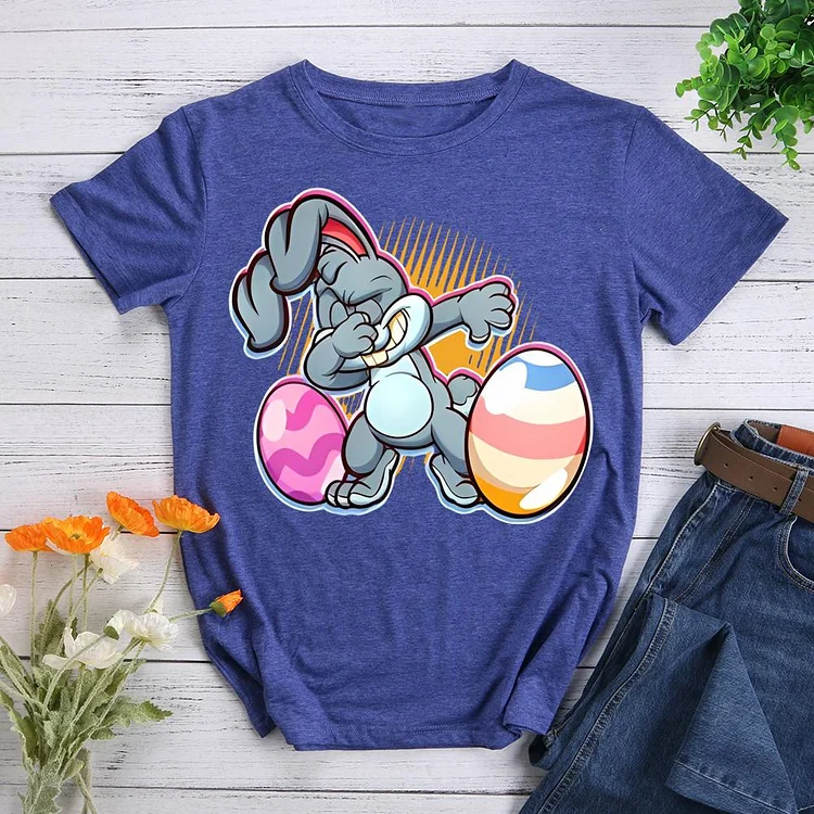 Happy Easter Round Neck T-shirt-0025118