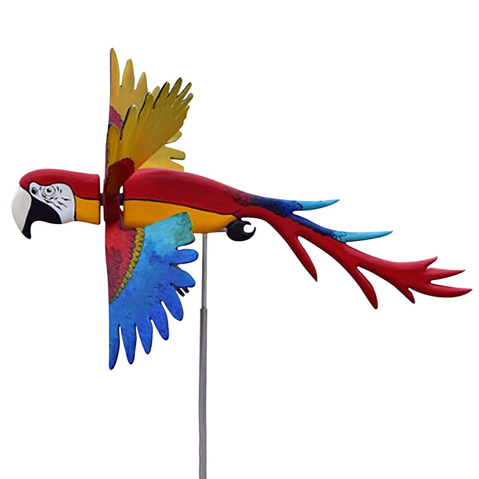 

Parrot Pinwheel Windmill Wind Spinner Art Sculpture for Garden Lawn Decor, Red, 501 Original