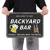 Welcome To Our Backyard Bar - Metal Tin Signs(8*12Inch/12*16Inch) - Bar