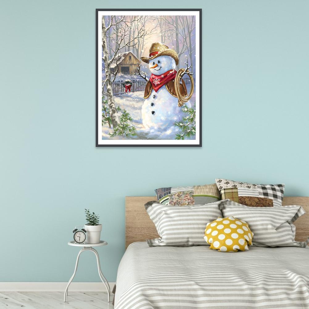 Snowman - Full Round Diamond Painting