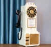 Decorative Telephones Model Retro Wall Mounted Phone Decoration Antique Vintage Rotary Dial Office Phone Ornament 