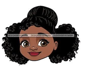 pornhint Pornhint Black Massage Therapist Woman Table Bench Head Face Big Eyes Afro Puffs Lotions Treatment Hair Bun SVG PNG JPG Cutting Files Print Designs