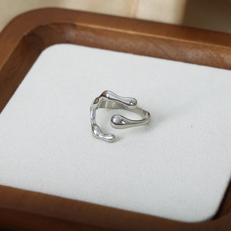 Hip-Hop Exaggerated Solid Color Titanium Steel 18K Gold Plated Plating Rings