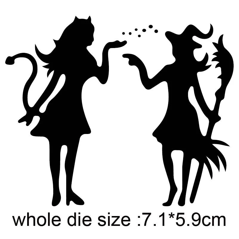 Metal Cutting Dies Halloween Magic Witch 2021 New Craft Dies Stencils Dies For DIY Scrapbooking Paper photo Cards Embossing Dies
