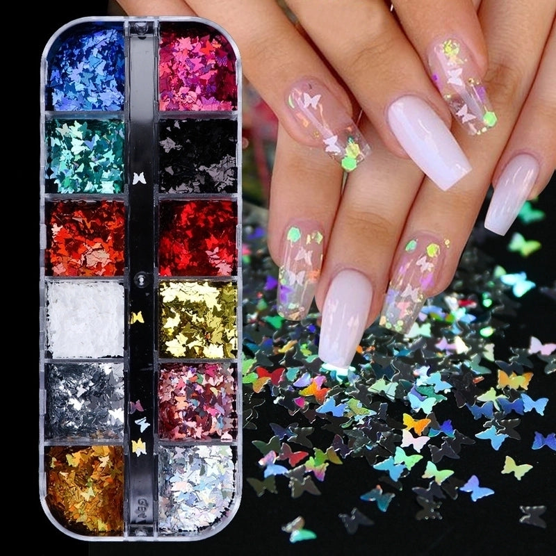 Nail Sequ Glitter Online Red Hot Boxed Nail Glitter Gathered Aurora Laser Sequ Boxed