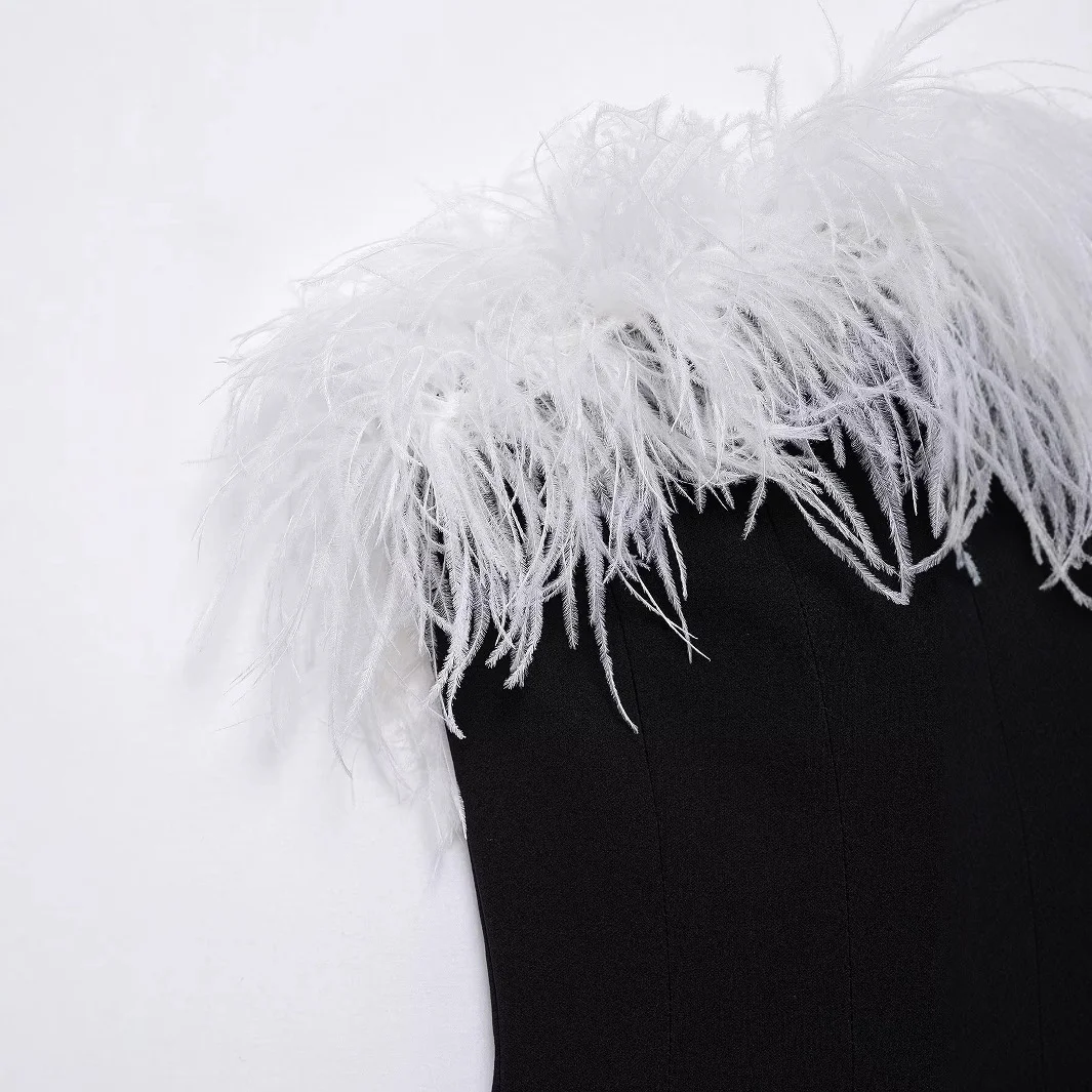 Nigikala Nigikala Women's New One-Word Collar Elastic Sexy Hot Babes Dress