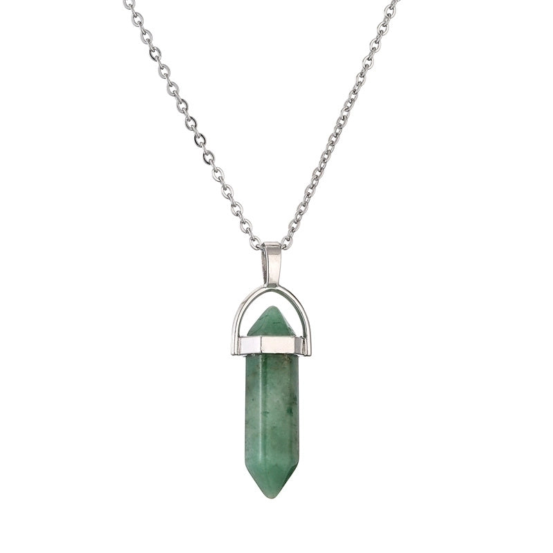 Ethnic Style Geometric Stainless Steel Natural Stone Plating Unisex Pendant Necklace