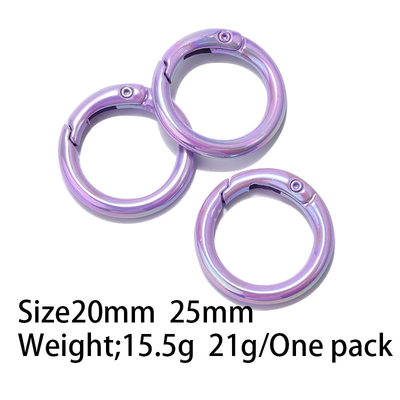 Basic Round Alloy Plating Unisex Bag Pendant Keychain