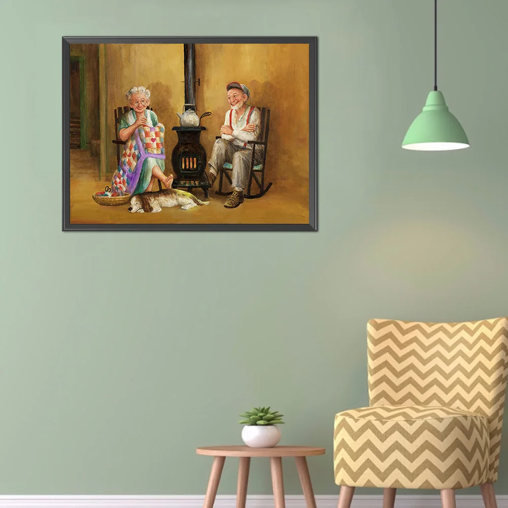 Full Printed Cross Stitch 11CT - Family(40*30cm)