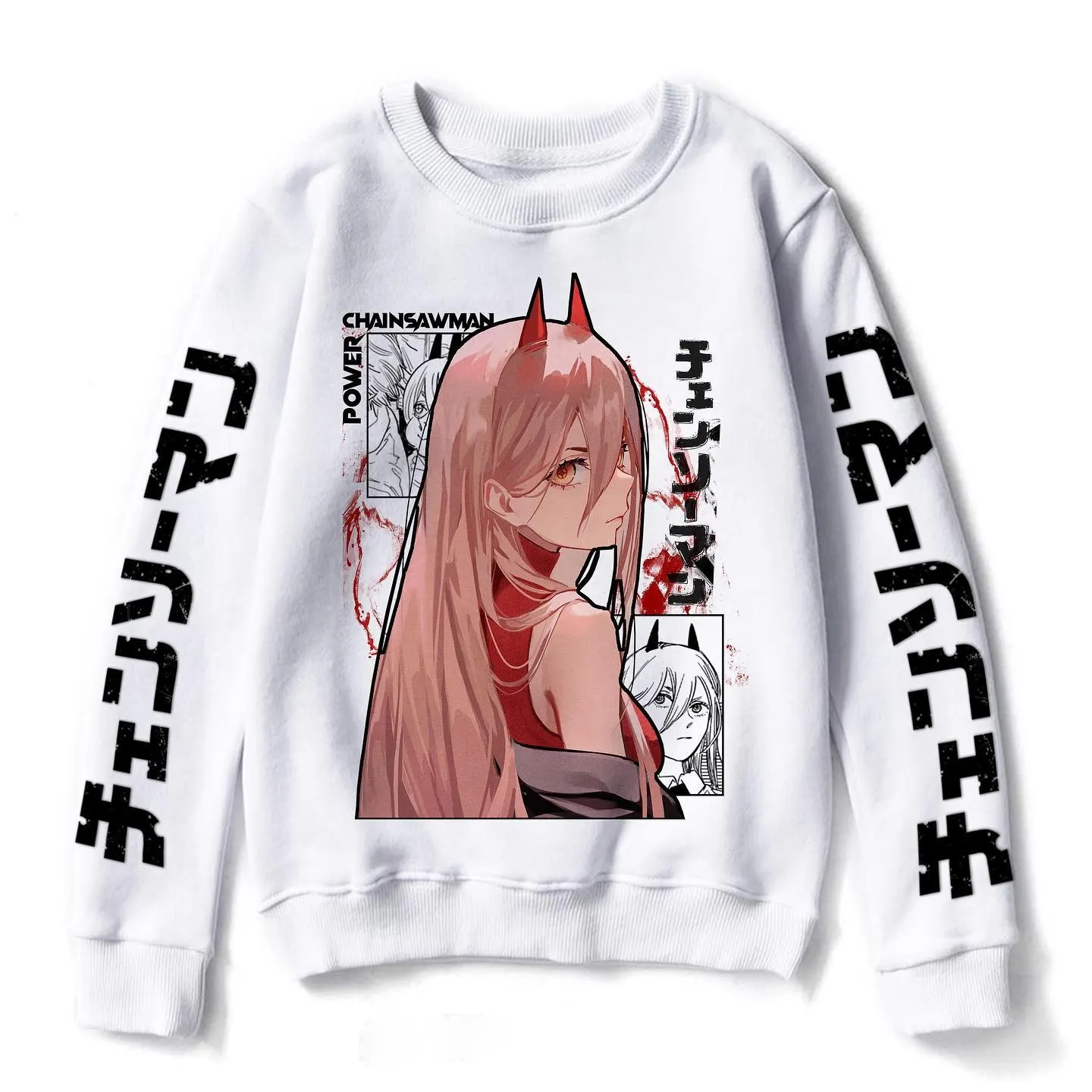 Chainsaw Man Cotton Unisex Crew Neck Anime Sweatshirt