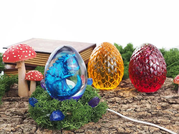 Hatch Your Creativity with CrazyMold's 3D Dragon Egg Silicone Resin Casting  Mold